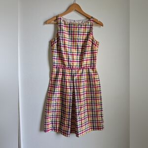 Multicolor Plaid Sleeveless Dress